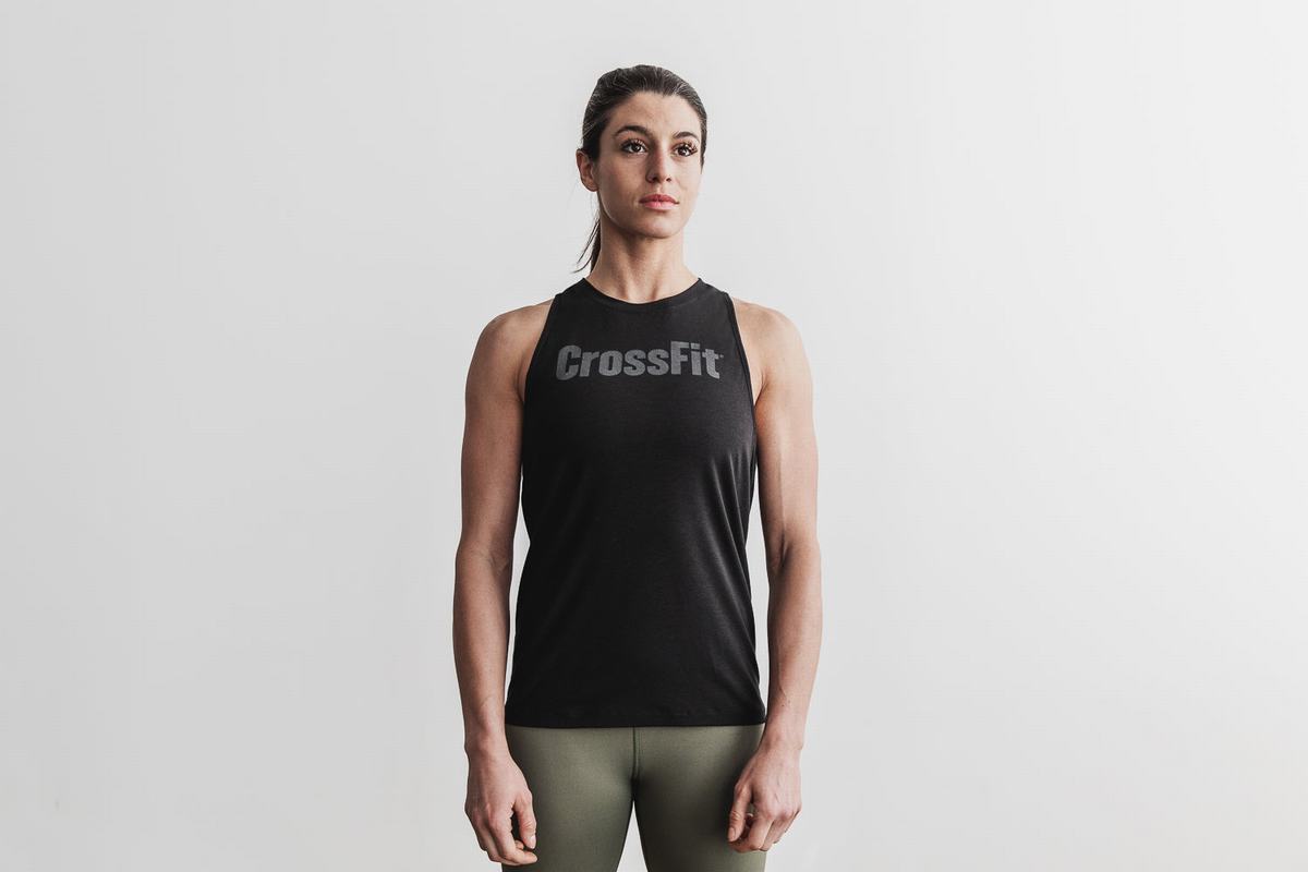 Nobull Crossfit® High-Neck Women\'s Tank Tops Black | Australia (QD5930)